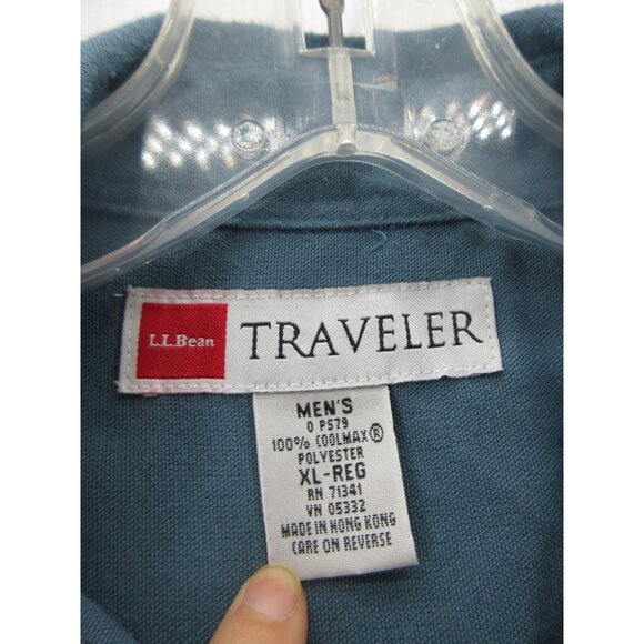VINTAGE LL Bean Shirt XL Traveler Button Down Pocket Hiking Outdoor - Picture 8 of 9